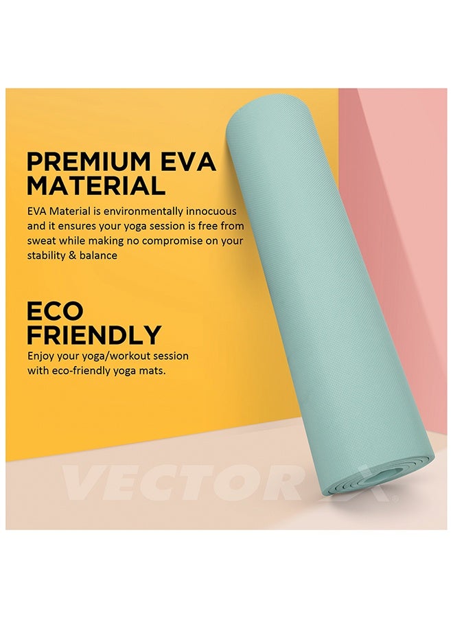 Vector X Yoga Mat – 6mm Anti-Slip Exercise Mat for Men & Women, Gym & Home Workouts, Thick Yoga Mat Green - Image 2